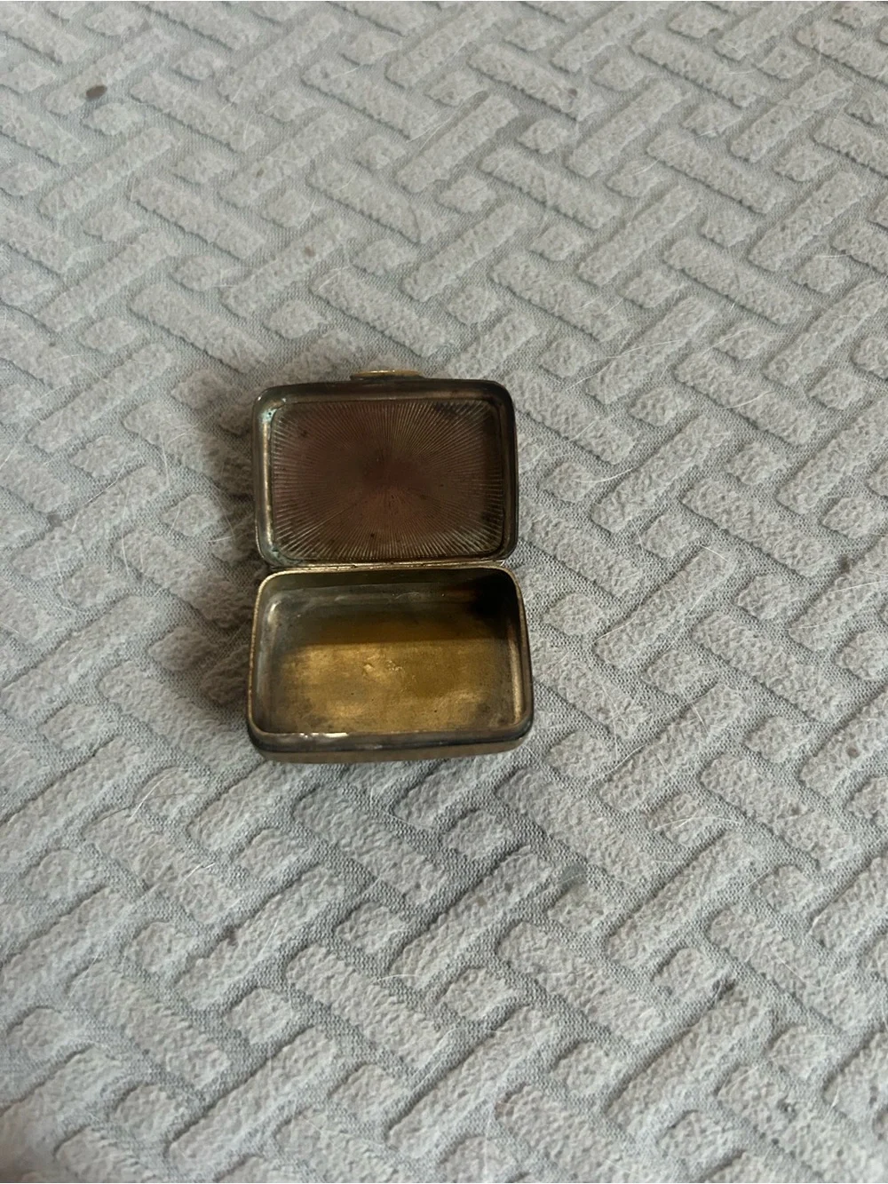 Compact Pink Enamel Pill Case - Vintage